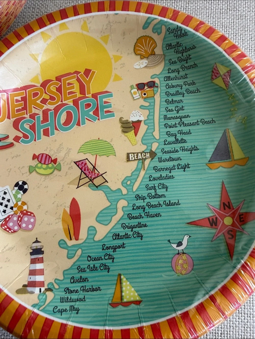 Jersey Shore Paper Plates - 25